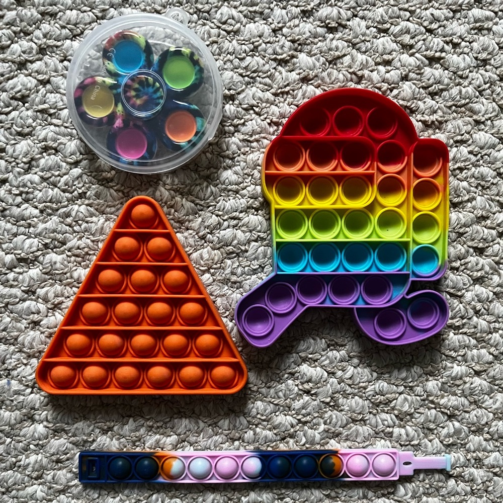 Push Pop Bubble Fidget & Fidget Spinner